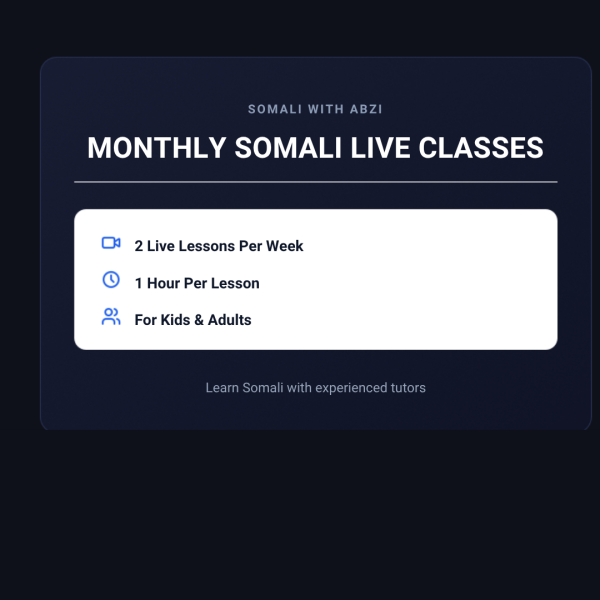 Payment Bank Details - Somali with Abzi (3) Somali Live Classes – Monthly Fee – De Shunda